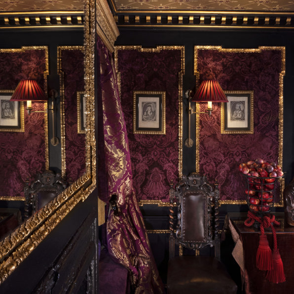 Decor in The Armory Room at The Witchery