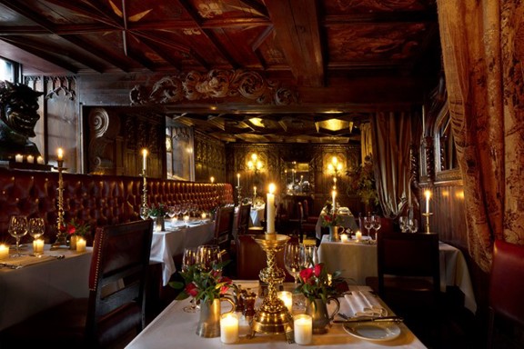Dining by candlelight next to the castle in Edinburgh